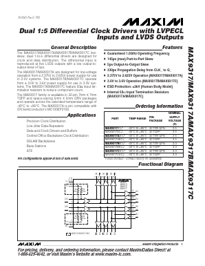 MAX9317 Datasheet PDF Maxim Integrated