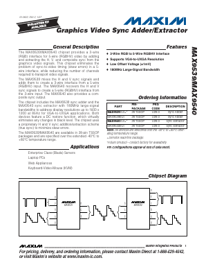 MAX9539EUI Datasheet PDF Maxim Integrated
