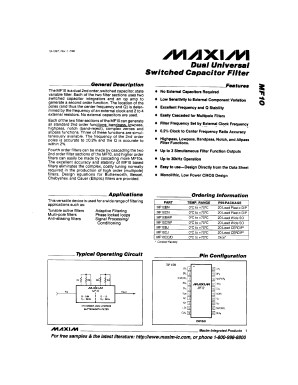 MF10CJ Datasheet PDF Maxim Integrated