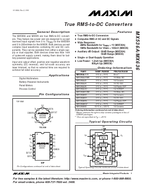 MX536AJD Datasheet PDF Maxim Integrated