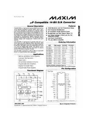 MX7536TD Datasheet PDF Maxim Integrated