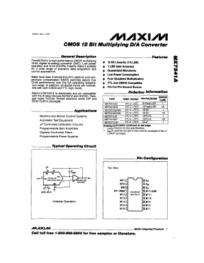 MX7541ASQ Datasheet PDF Maxim Integrated