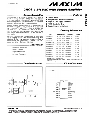 MX7224U Datasheet PDF Maxim Integrated