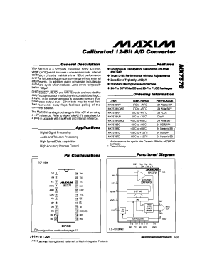 MX7578TQ Datasheet PDF Maxim Integrated