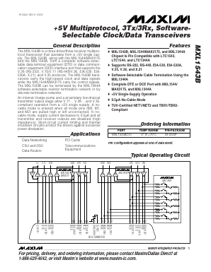 MXL1543BCAI Datasheet PDF Maxim Integrated