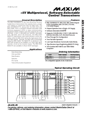 MXL1544 Datasheet PDF Maxim Integrated