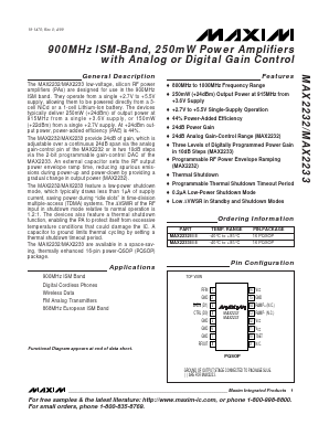 MAX2233EEE Datasheet PDF Maxim Integrated