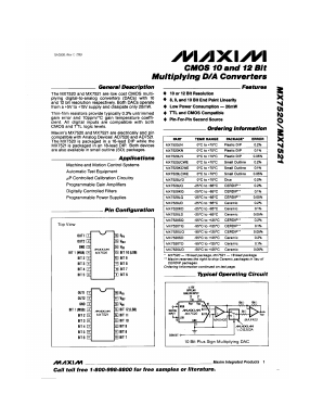 MX7520JQ Datasheet PDF Maxim Integrated