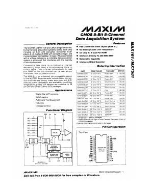 MAX161 Datasheet PDF Maxim Integrated