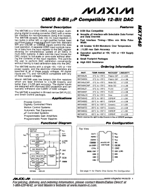MX7548JCWP Datasheet PDF Maxim Integrated