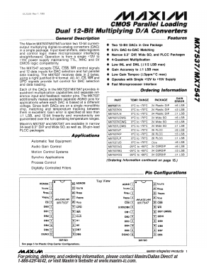 MX7547 Datasheet PDF Maxim Integrated