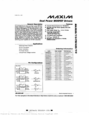 MAX628C_D Datasheet PDF Maxim Integrated