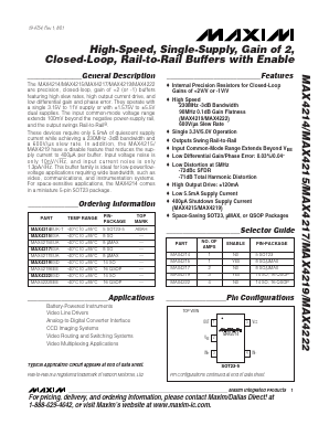MAX4222EEE Datasheet PDF Maxim Integrated