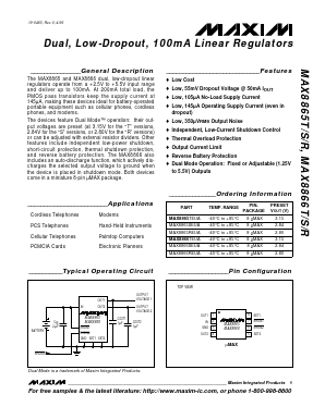 MAX8865S Datasheet PDF Maxim Integrated