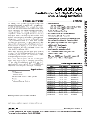 MAX4631 Datasheet PDF Maxim Integrated