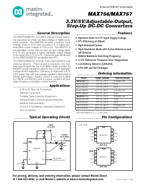 MAX757C/D Datasheet PDF Maxim Integrated