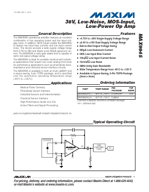 MAX9945ATT Datasheet PDF Maxim Integrated
