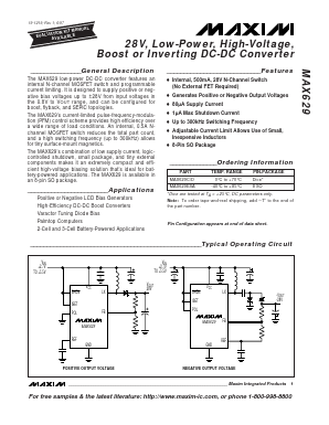 MAX629C/D Datasheet PDF Maxim Integrated