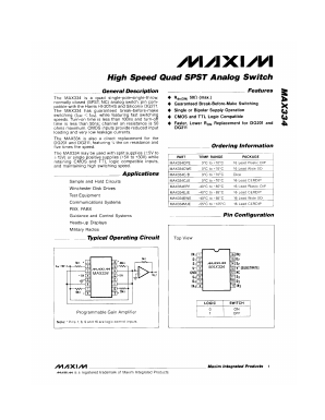 MAX334MJE Datasheet PDF Maxim Integrated