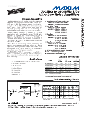 MAX2640EUT-T Datasheet PDF Maxim Integrated