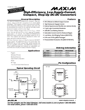 MAX1674EUA Datasheet PDF Maxim Integrated