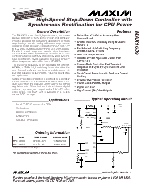 MAX1639 Datasheet PDF Maxim Integrated