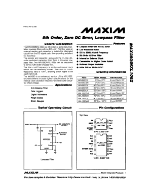 MXL1062 Datasheet PDF Maxim Integrated