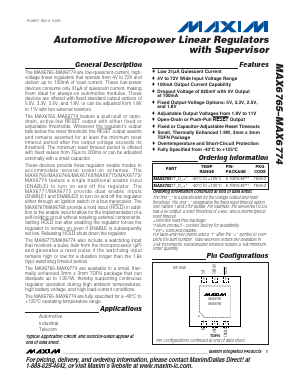 MAX6772TALD2+T Datasheet PDF Maxim Integrated