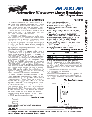 MAX6767TALD2-T Datasheet PDF Maxim Integrated