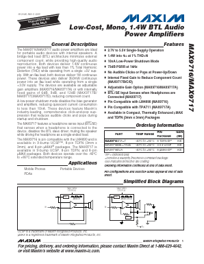 MAX9716EBL+TG45 Datasheet PDF Maxim Integrated