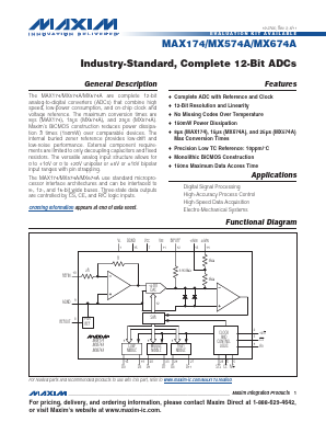 MAX174ACPI+ Datasheet PDF Maxim Integrated