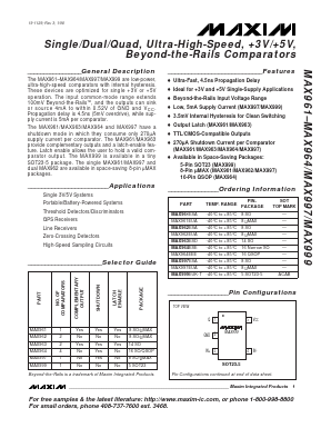 MAX962EUA Datasheet PDF Maxim Integrated