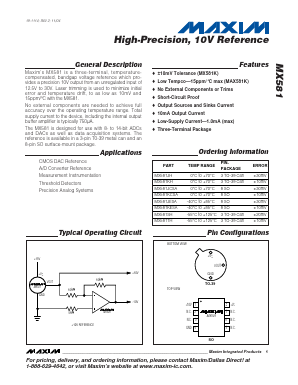 MX581S Datasheet PDF Maxim Integrated