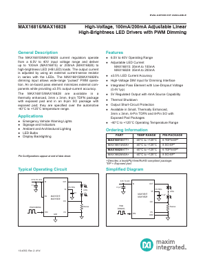 MAX16828ATT Datasheet PDF Maxim Integrated