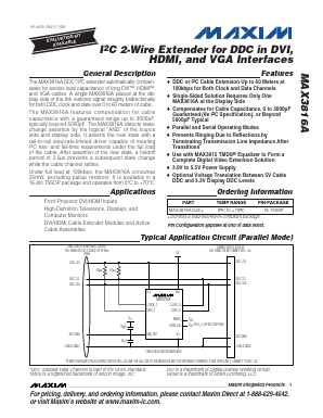MAX3816ACUE Datasheet PDF Maxim Integrated