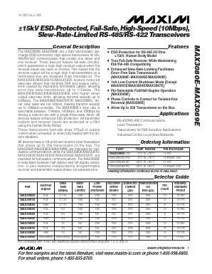 MAX3088EEPA Datasheet PDF Maxim Integrated