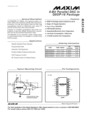 MAX5480A Datasheet PDF Maxim Integrated
