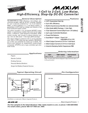 MAX1678 Datasheet PDF Maxim Integrated