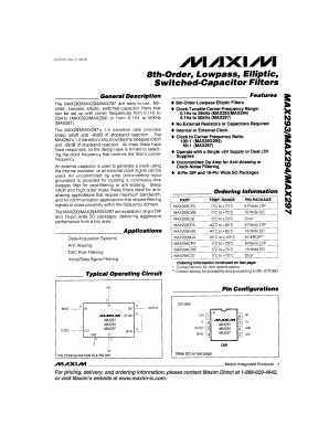 MAX294CSA-T Datasheet PDF Maxim Integrated