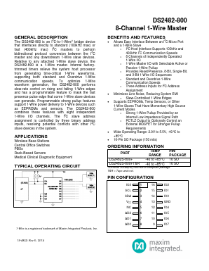 DS2482S-800-TR Datasheet PDF Maxim Integrated