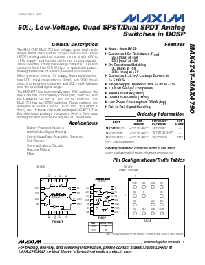 MAX4748EUD_06 Datasheet PDF Maxim Integrated
