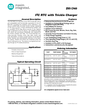 DS1340-18 Datasheet PDF Maxim Integrated