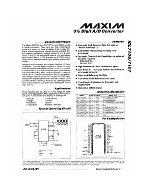 ICL7107C Datasheet PDF Maxim Integrated