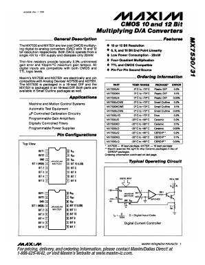 MX7530J Datasheet PDF Maxim Integrated