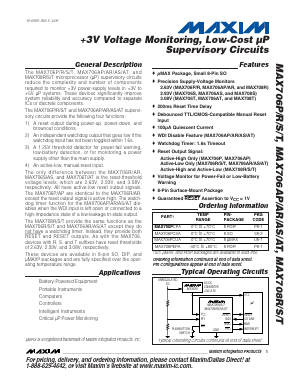 MAX706ATEPA Datasheet PDF Maxim Integrated