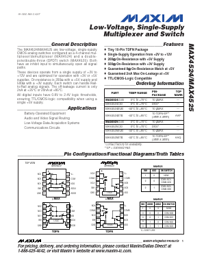 MAX4525C/D Datasheet PDF Maxim Integrated