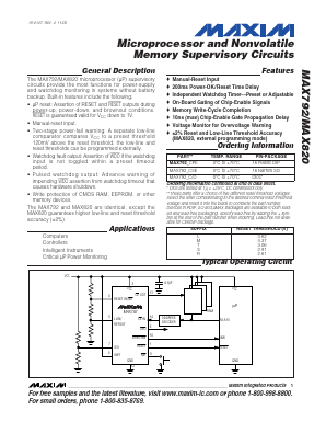 MAX820SCSE Datasheet PDF Maxim Integrated