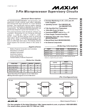 MAX823L Datasheet PDF Maxim Integrated