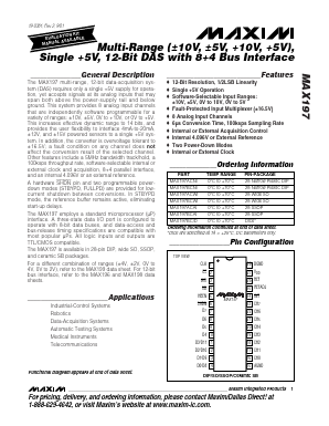 MAX197ACAI Datasheet PDF Maxim Integrated