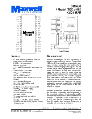33C408RTFS30 Datasheet PDF MAXWELL TECHNOLOGIES
